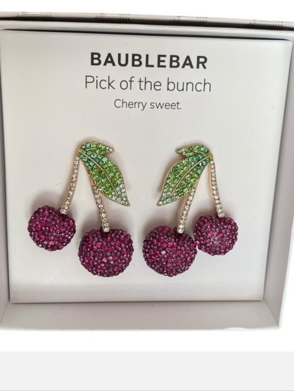 Anthropologie BaubleBar Pick Of The Bunch Cherry Earrings